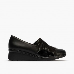 ZAPATO ABOTINADO LYCRA NEGRO