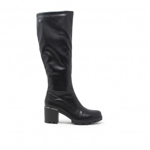 BOTA ALTA ELASTICA NEGRO